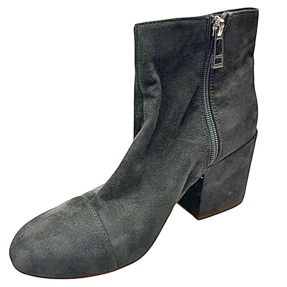 Charles By Charles David Quincey Gray Textile Ankle Boots Heels Size 7.5 M Used - Picture 2 of 9